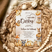 Invitation Baby shower forestier d'automne