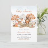 Invitation Baby shower forestier d'automne neutre pour les ho (Debout devant)