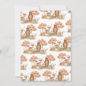 Invitation Baby shower forestier d'automne neutre pour les ho (Dos)