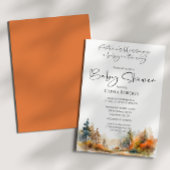 Invitation Baby shower forestier d'automne rustique