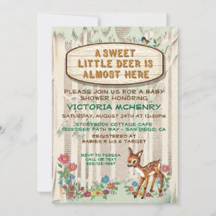 Invitation baby shower forestier de Baby Deer