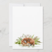 Invitation Baby shower forestier de cerfs (Dos)