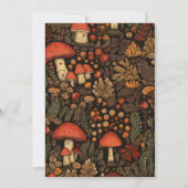 Invitation Baby shower forestier de champignon Woodland Fox F (Dos)