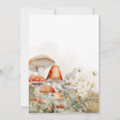 Invitation Baby shower forestier de champignons enchanté (Dos)
