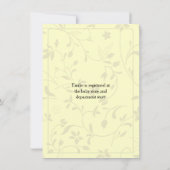 Invitation Baby shower forestier de Fox (Dos)