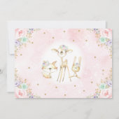 Invitation Baby shower forestier de la pinte rose pourpre (Dos)