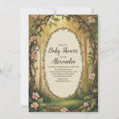 Invitation Baby shower forestier de Storybook Woodland (Devant)