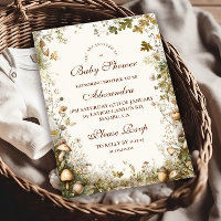 Baby shower forestier des champignons des bois