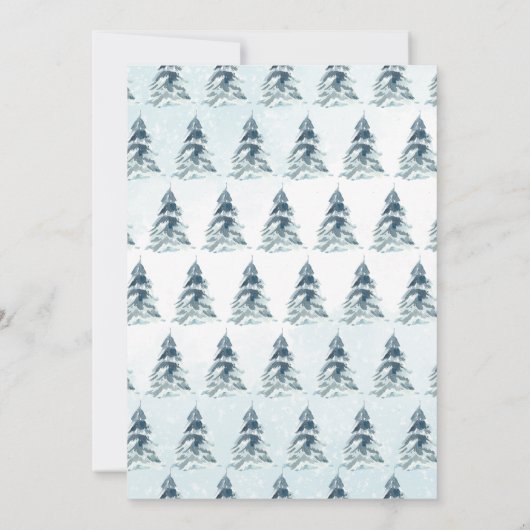 Invitation Baby shower forestier d'hiver (Dos)