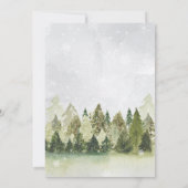 Invitation Baby shower forestier d'hiver (Dos)