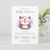 Invitation Baby shower forestier en ligne (Debout devant)