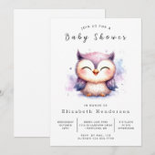Invitation Baby shower forestier en ligne (Devant / Derrière)