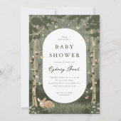 Invitation Baby shower forestier enchanté (Devant)
