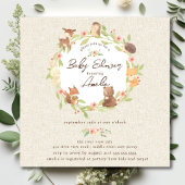 Invitation Baby shower forestier enchanté