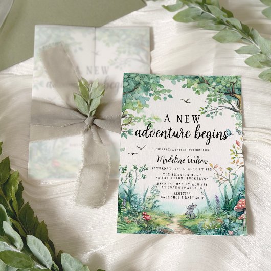 Invitation Baby shower forestier enchanté