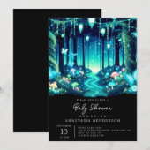 Invitation Baby shower forestier enchanté Pastel Cute (Devant / Derrière)