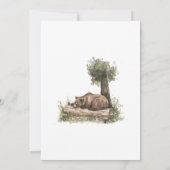 Invitation Baby shower forestier moderne de bois de cerfs (Dos)