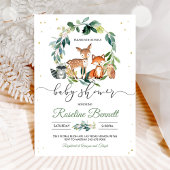 Invitation Baby shower forestier neutre pour les femmes