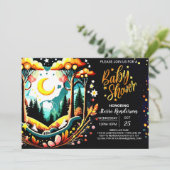 Invitation Baby shower forestier numérique (Debout devant)