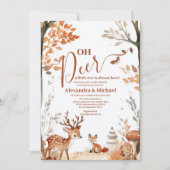 Invitation Baby shower forestier Oh Deer Forest (Devant)