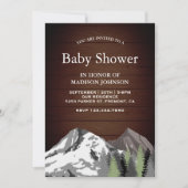 Invitation Baby shower forestier rustique de Wood Mountain (Devant)