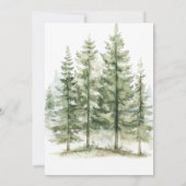 Invitation Baby shower forestier rustique des ours (Dos)