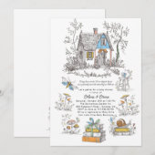 Invitation Baby Shower Forêt Champignon (Devant / Derrière)