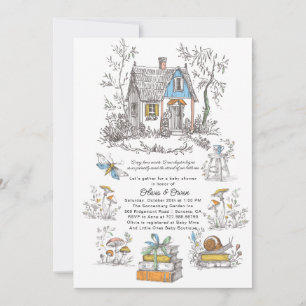 Invitation Baby Shower Forêt Champignon