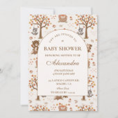 Invitation Baby Shower Forêt d'Automne (Devant)