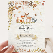 Invitation Baby Shower Forêt d'Automne