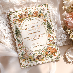 Invitation Baby Shower Forêt d'Automne