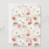 Invitation Baby Shower Forêt de Fraises (Dos)