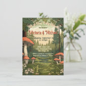 Invitation Baby shower Forêt de Toadstool (Debout devant)