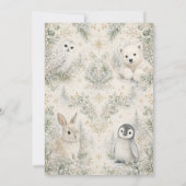 Invitation Baby Shower Forêt d'Hiver (Dos)