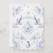 Invitation Baby-Shower Forêt d'Hiver (Dos)