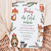 Invitation Baby Shower Forêt d'Hiver