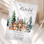 Invitation Baby-Shower Forêt d'Hiver