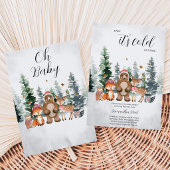 Invitation Baby-Shower Forêt d'Hiver