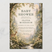 Invitation Baby-Shower Forêt Enchantée (Devant)