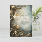 Invitation Baby Shower Forêt Enchantée (Debout devant)