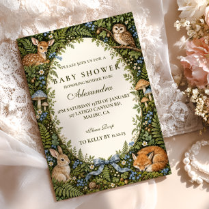 Invitation Baby Shower Forêt Enchantée