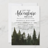 Invitation Baby shower Forêt Misty Adventure (Devant)