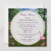 Invitation Baby shower fou de thé de chapelier du pays des (Dos)