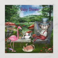 Baby shower fou de thé de chapelier du pays des