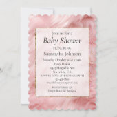 Invitation Baby shower fourrure rose Faux (Devant)