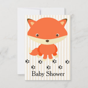 Invitation Baby shower Fox Woodlands