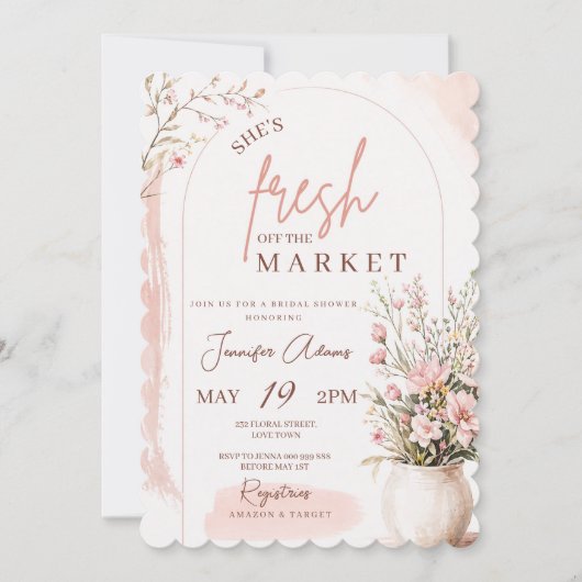 Invitation Baby Shower Frais du Marché (Devant)