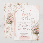 Invitation Baby Shower Frais du Marché (Devant / Derrière)