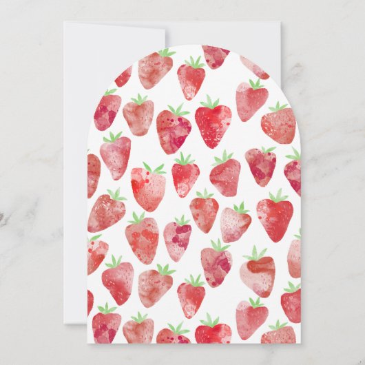 Invitation Baby shower fraise (Dos)