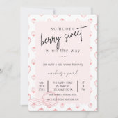 Invitation Baby shower fraise (Devant)